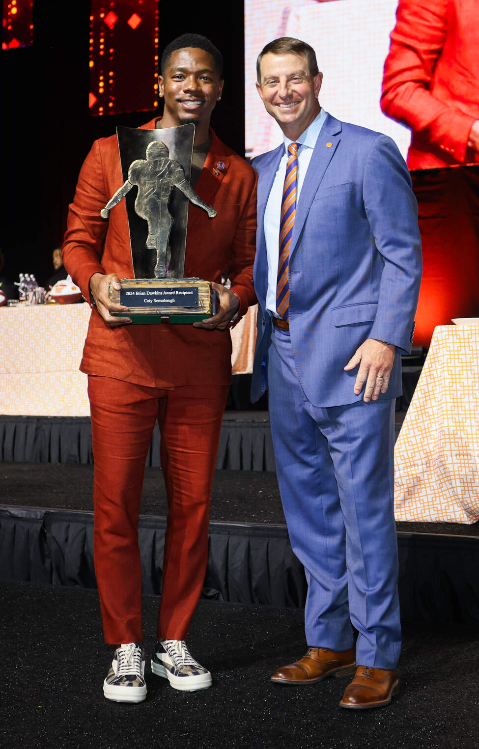 Sensabaugh Receives Brian Dawkins Lifetime Achievement Award