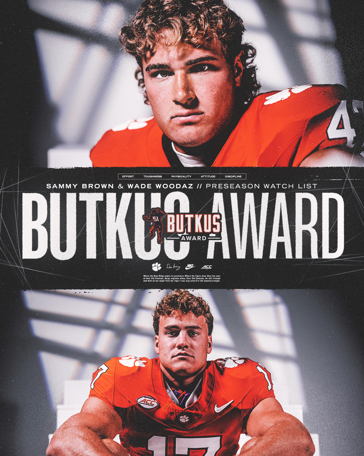 Brown, Woodaz Placed on Butkus Award Watch List