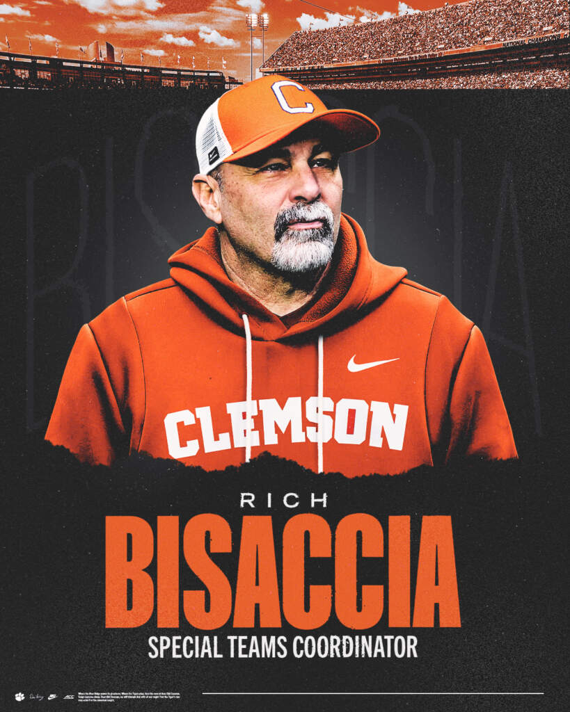 Clemson Adds Rich Bisaccia as Special Teams Coordinator